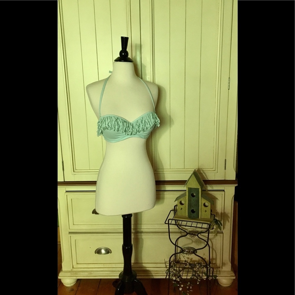 🌴Victoria’s Secret baby blue fringed swim top🌴
